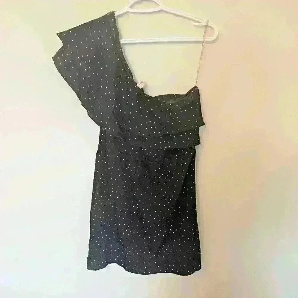 Indulge, One Shoulder, Mini Dress,  star pattern, size Medium